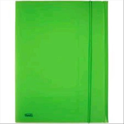 FAVORIT NEON CARTELLE 3 LEMBI C/ELASTICO IN PP 240X330MM A4 COL. VERDE