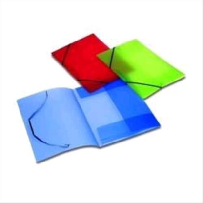 FELLOWES X FILE CARTELLA 3 LEMBI C/ELASTICO IN PP 320X240MM A4 COL. ROSSO TRASPARENTE