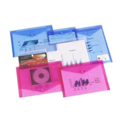 REXEL ICE BUSTE C/BOTTONE IN PP 180X220MM A5 COL. TRASPARENTE CONF 5 Pz.