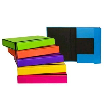 SCATTO CARTELLA PROGETTI C/ELASTICO IN CARTONE 240X350MM DORSO 7CM COL. ASSORTITI
