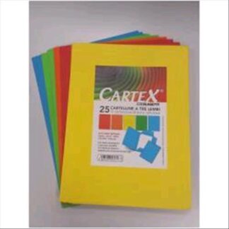 BLASETTI CARTEX CARTELLINE 3 LEMBI CON STAMPA ARANCIO 245X328MM A4 COL. ROSSO CONF 25 Pz.