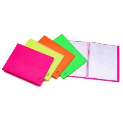 FAVORIT NEON PP PORTALISTINI IN PP 220X300MM A4 20 BUSTE COL. FLUO ASSORTITI