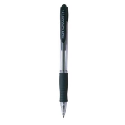 PILOT SUPER GRIP PENNA A SFERA A SCATTO NERO PUNTA CONICA 0.70mm CONF 12 Pz.