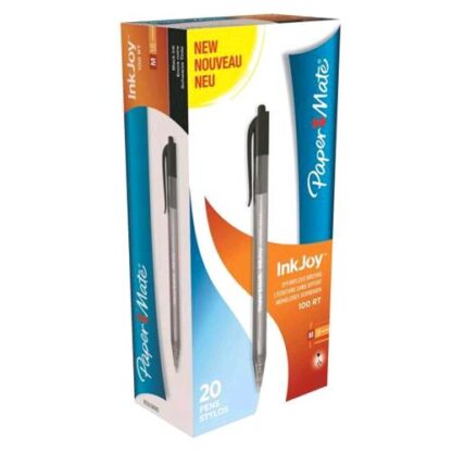 PAPERMATE INKJOY 100 RT PENNA A SFERA A SCATTO NERO PUNTA CONICA 1mm CONF 100 Pz.