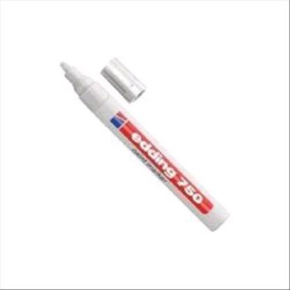 EDDING 750 MARCATORE PERMANENTE A VERNICE BIANCO PUNTA TONDA 2/4 mm CONF 10 Pz.