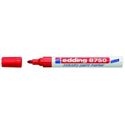 EDDING 750 MARCATORE PERMANENTE A VERNICE ROSSO PUNTA TONDA 2/4 mm CONF 10 Pz.