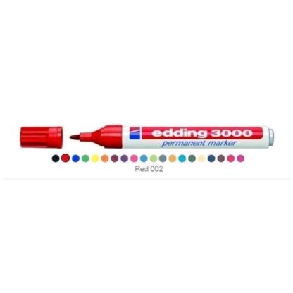 EDDING 3000 MARCATORE PERMANTE ROSSO PUNTA CONICA 1.50/3 mm CONF 10 PZ.