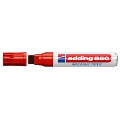 EDDING 850 MARCATORE PERMANTE ROSSO PUNTA A SCALPELLO 5/16 mm CONF 5 Pz.