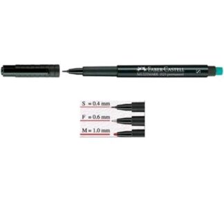 FABER CASTELL MULTIMARK MARCATORE PERMANENTE NERO PUNTA CONICA 0.40 mm CONF 10 Pz.