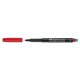 FABER CASTELL MULTIMARK MARCATORE PERMANENTE ROSSO PUNTA CONICA 0.60 mm CONF 10 Pz.