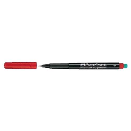 FABER CASTELL MULTIMARK MARCATORE PERMANENTE ROSSO PUNTA CONICA 0.60 mm CONF 10 Pz.