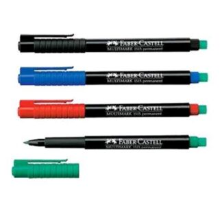 FABER CASTELL MULTIMARK MARCATORE PERMANENTE PUNTA CONICA 1 mm COL. ASSORTITI CONF 4 Pz.
