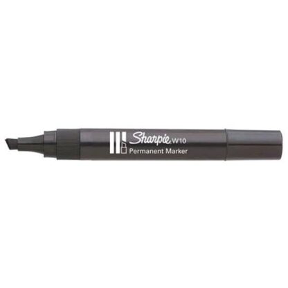 SHARPIE W10 MARCATORE PERMANENTE NERO PUNTA A SCALPELLO 1.50/5 mm CONF 12 Pz.