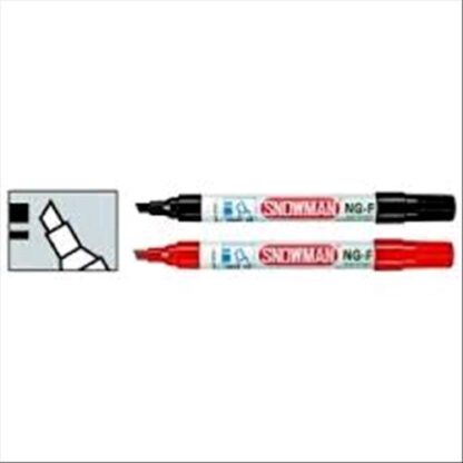 SNOWMAN NG-F12 MARCATORE PERMANENTE NERO PUNTA A SCALPELLO 1/5.70 mm CONF 12 Pz.