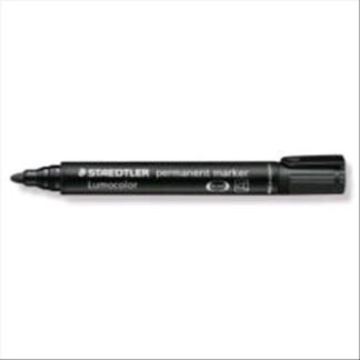 STAEDTLER LUMOCOLOR PERMANENT MARCATORE PERMANENTE NERO PUNTA TONDA 2 mm CONF 10 Pz.