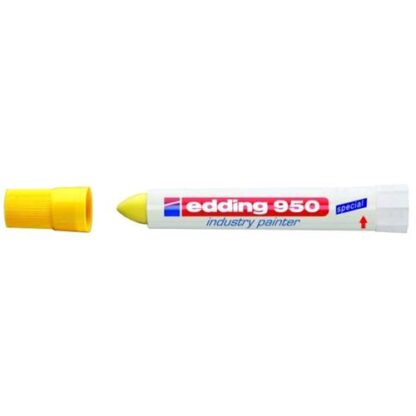 EDDING 950 MARCATORE PERMANENTE A CERA GIALLO PUNTA CONICA 10 mm CONF 10 PZ.