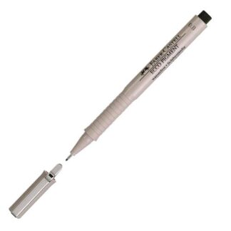 FABER CASTELL ECCO-PIGMENT PENNA PUNTA IN FIBRA 0.8 mm COL. NERO CONF 10 Pz.