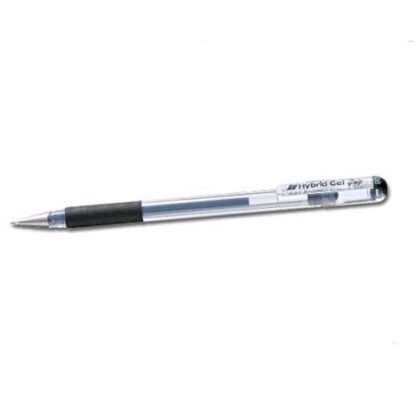 PENTEL HYBRID GRIP PENNA ROLLER INCHIOSTRO GEL ARGENTO PUNTA TONDA 0.80 mm CONF 12 Pz.