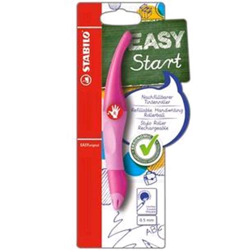 STABILO EASY ORIGINAL PENNA ROLLER PER DESTROSI ROSA + 1 REFIL BLU