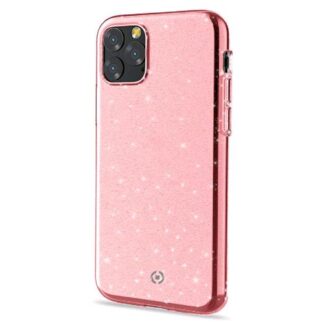 CELLY APPLE iPHONE 11 PRO MAX COVER SPARKLE IN TPU GLITTERATO COLORE ROSA