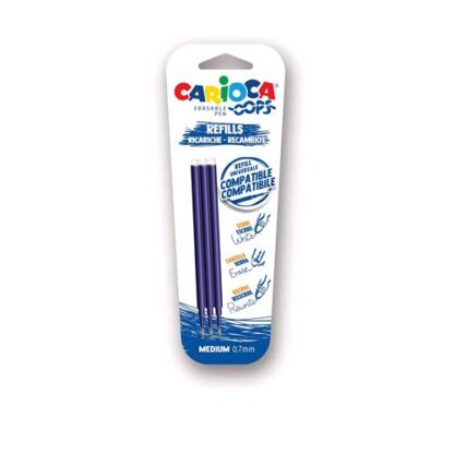 CARIOCA OOPS REFILL BLU PUNTA MEDIA CONF 3 Pz.