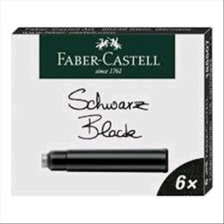 FABER CASTELL CARTUCCE NERO PER PENNA STILOGRAFICA CONF 6 Pz.