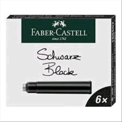 FABER CASTELL CARTUCCE NERO PER PENNA STILOGRAFICA CONF 6 Pz.