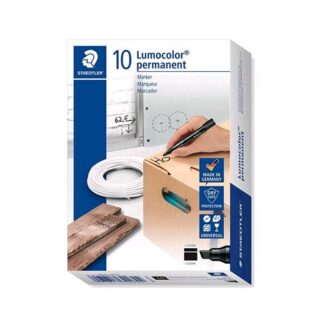 STAEDTLER LUMOCOLOR MARCATORI PERMANENTE PUNTA A SCALPELLO 2/5 mm COL. NERO CONF 10 Pz.