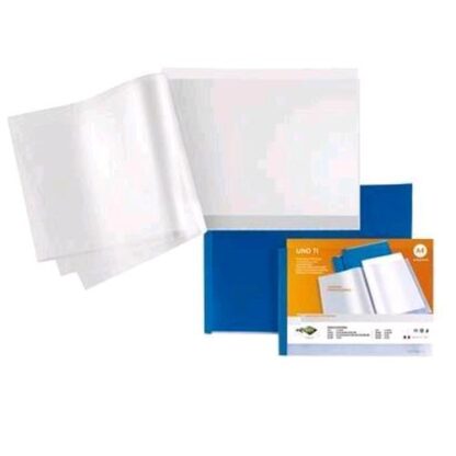 SEI ROTA UNO TI PORTALISTINI IN PP 420X300 mm A3 ORIZZONTALE 24 BUSTE COL. BLU