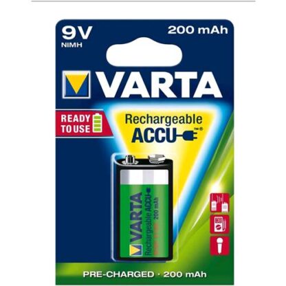 VARTA BATTERIA RICARICABILE 9 V 200mAh CONF 1 Pz.