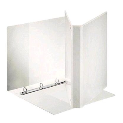 ESSELTE RACCOGLITORE A 4 ANELLI DA 25 MM IN PP A4 MAXI DISPLAY PERSONALIZZABILE DORSO 4.5 CM COL. BIANCO