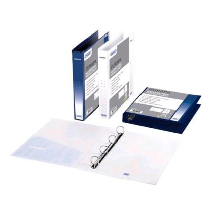 FAVORIT EUROPA RACCOGLITORE PERSONALIZZABILE 4 ANELLI A D 40MM IN PP 220X300MM DORSO 4 CM COL. BLU