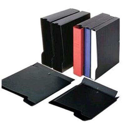 SEI ROTA CUSTODIA PER RACCOGLITORI AD ANELLI DA 40MM IN COLPAN 315X265MM DORSO 6.5CM COL. NERO