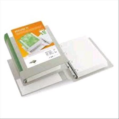 SEI ROTA STELVIO RACCOGLITORE PERSONALIZZABILE 4 ANELLI A Q DA 65MM IN COLPAN 220X300MM DORSO 9.5CM COL. BIANCO