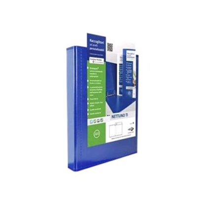SEI ROTA NETTUNO TI RACCOGLITORE PERSONALIZZABILE 4 ANELLI A D DA 50MM IN STRATOPAN 220X300MM A4 DORSO 7CM COL. BLU