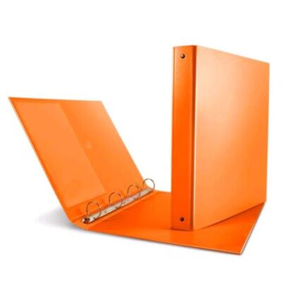 SEI ROTA NETTUNO RACCOGLITORE 4 ANELLI TONDI 30MM IN STRATOPAN 220X300MM A4 DORSO 3CM COL. ARANCIO