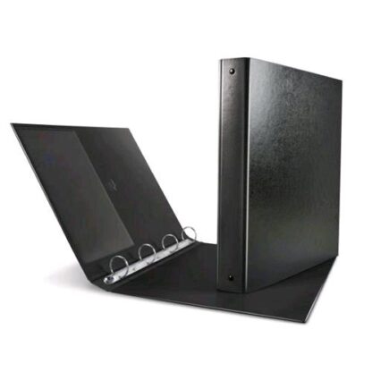 SEI ROTA NETTUNO RACCOGLITORE 4 ANELLI TONDI 30MM IN STRATOPAN 220X300MM A4 DORSO 3CM COL. NERO