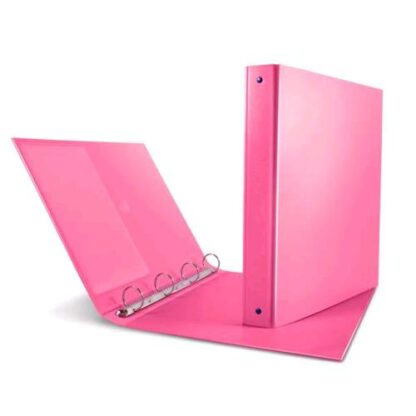 SEI ROTA NETTUNO RACCOGLITORE 4 ANELLI TONDI 30MM IN STRATOPAN 220X300MM A4 DORSO 3CM COL. ROSA