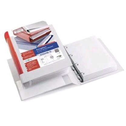 SEI ROTA STELVIO TI RACCOGLITORE PERSONALIZZABILE 4 ANELLI A D 25MM IN COLPAN 300X420MM A3 DORSO 4CM COL.BIANCO