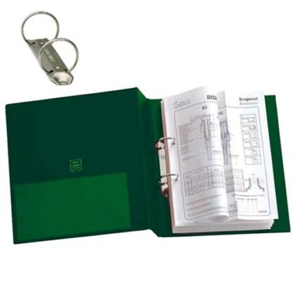 SEI ROTA STELVIO RACCOGLITORE 2 ANELLI TONDI 25MM IN COLPAN 220X300MM A4 DORSO 4CM COL. VERDE