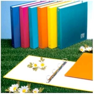 BLASETTI ONE COLOR RACCOGLITORE 4 ANELLI 25MM IN CARTONCINO 220X180MM A5 DORSO 2.5CM COL. ASSORTITI CONF 6 Pz.