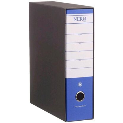 BREFIOCART NERO& REGISTRATORE FORMATO COMMERCIALE 285X350X80 mm COL. BLU SCURO CONF 12 Pz.