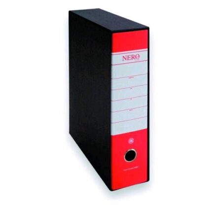 BREFIOCART NERO& REGISTRATORE FORMATO COMMERCIALE 285X350X80 mm COL. ROSSO CONF 12 Pz.