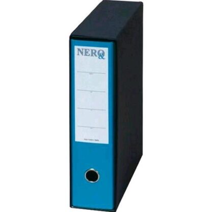 BREFIOCART NERO& REGISTRATORE FORMATO PROTOCOLLO 285X350X80 mm COL. AZZURRO CONF 12 Pz.