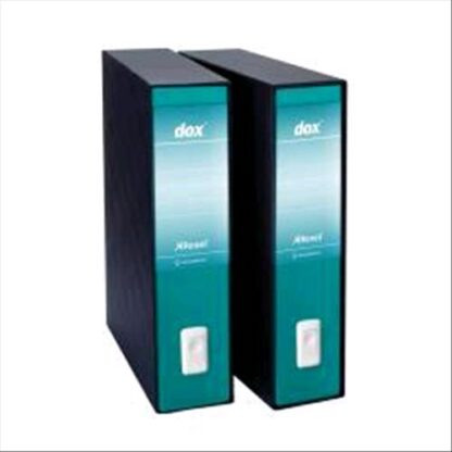 REXEL DOX 2 REGISTRATORE FORMATO PROTOCOLLO 285X350X80 mm COL. VERDE MARE CONF 6 Pz.