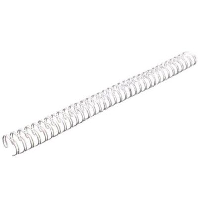 FELLOWES DORSI A SPIRALE IN METALLO PASSO 3:1 34 ANELLI DA 14 mm A4 RILEGATURA MIN.101 MAX 130 FOGLI COL. BIANCO CONF 100 PZ.