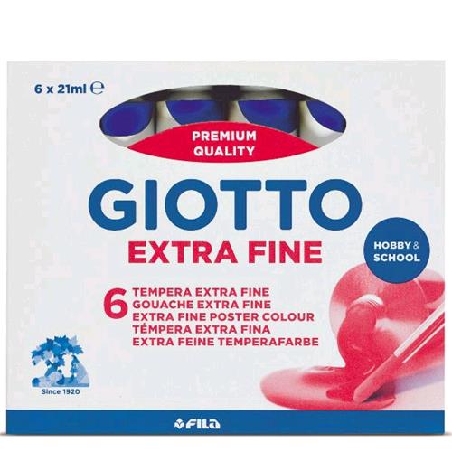 GIOTTO EXTRA FINE TEMPERA TUBO DA 21ML COL. BLU OLTREMARE CONF 6 Pz.