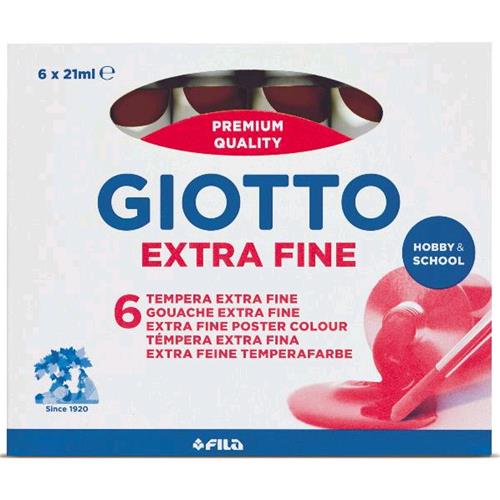 GIOTTO EXTRA FINE TEMPERA TUBO DA 21ML COL. TERRA DI SIENA BRUCIATA CONF 6 Pz.