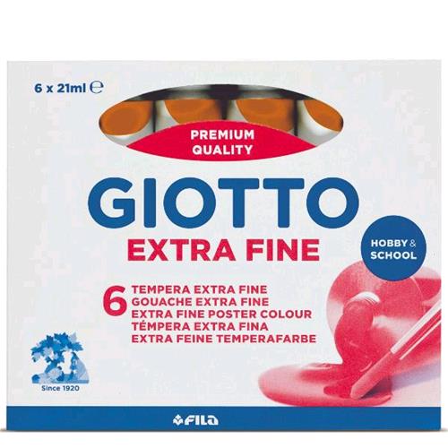 GIOTTO EXTRA FINE TEMPERA TUBO DA 21ML COL. TERRA DI SIENA CONF 6 Pz.