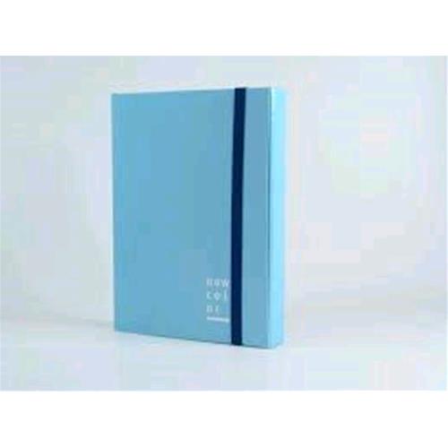 BREFIOCART NEW COLOR CARTELLAC/ELAST PIATTO IN PRESSPAN 250X350 mm DORSO 5 CM COL. AZZURRO